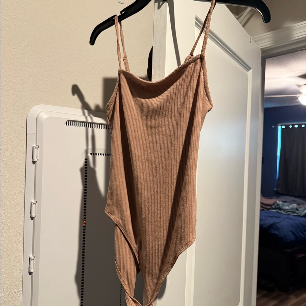 Forever 21 Ribbed Camel Bodysuit